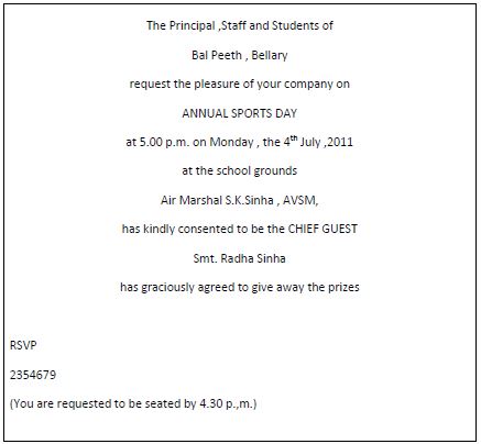 CBSE Class 12 English Invitations And Replies Notes